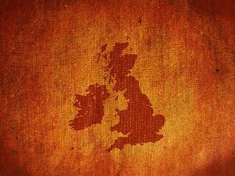 British Isles on a canvas